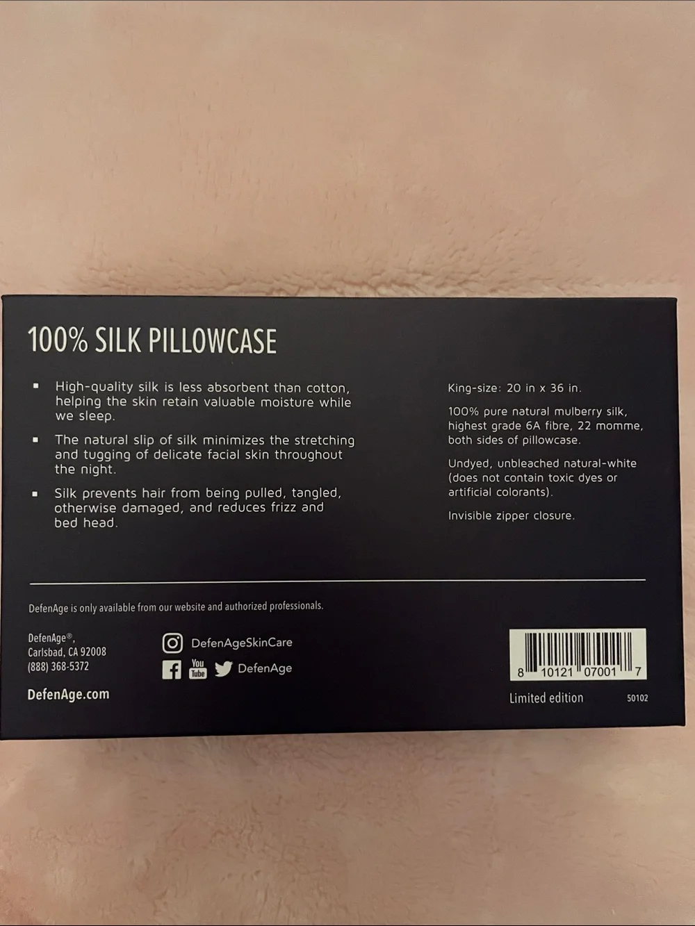 Defenage 100% silk